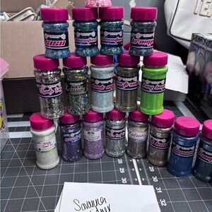 Glitter Set - Pink, Silver, Green, Blue